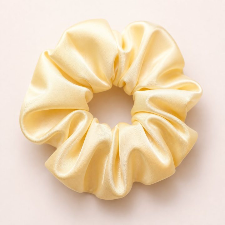 Buttercup Satin – scrunchie galben unt pastel