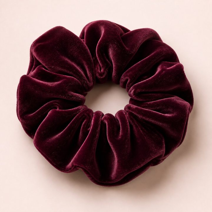 Merlot Velvet – scrunchie bordo din catifea